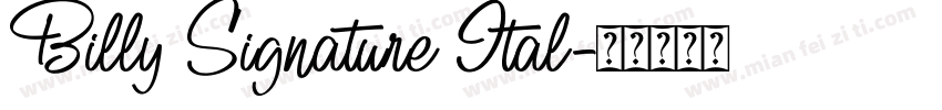 Billy Signature Ital字体转换